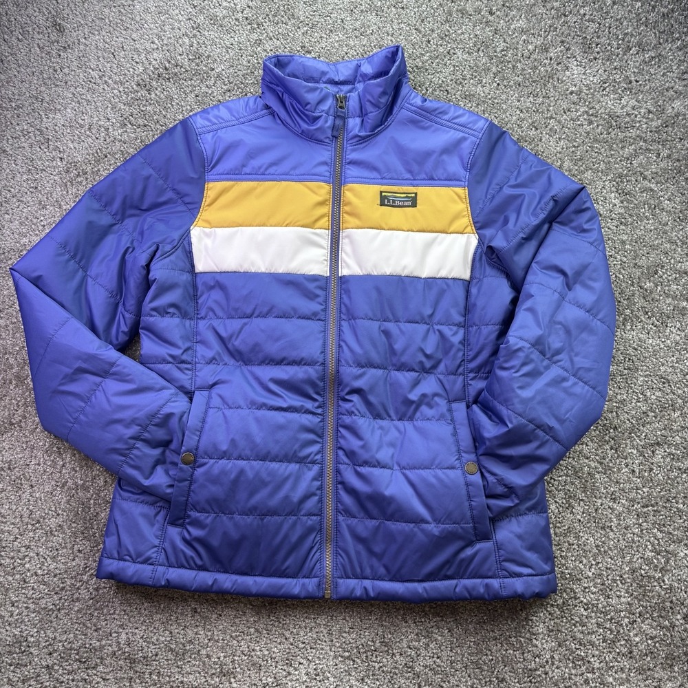 LL BEAN Women's Size Medium Mountain Classic Puffer Jacket Dusty Periwinkl NEW